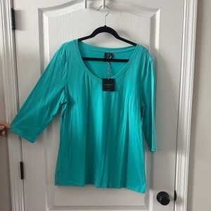 Cynthia Rowley Aqua Long Sleeve Top